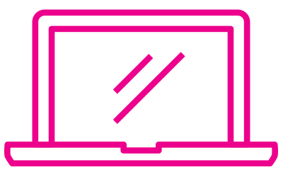 Outline of a computer screen.